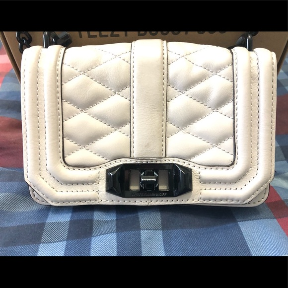 REBECCA MINKOFF QUILTED LEATHER MINI LOVE BAG - Picture 1 of 10